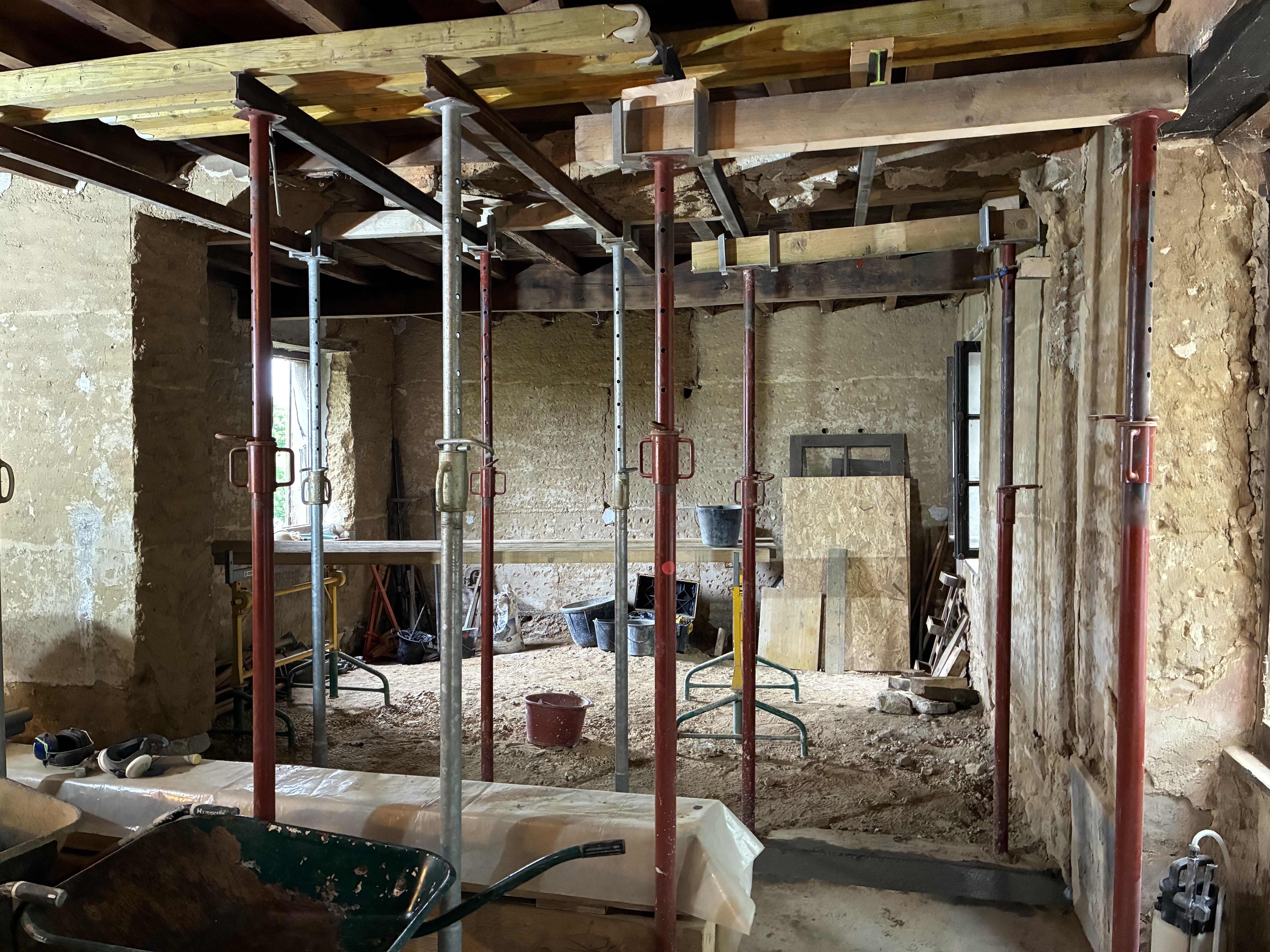 Etaiement par chevalement